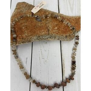 Peyote Bird Druzy Quartz Sterling Moth Charm Necklace‎ J197